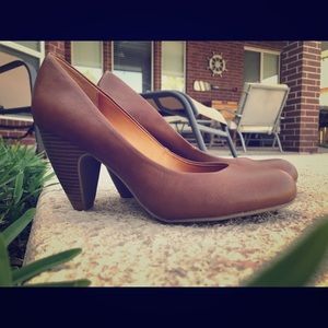 Brown Leather Arizona Pumps